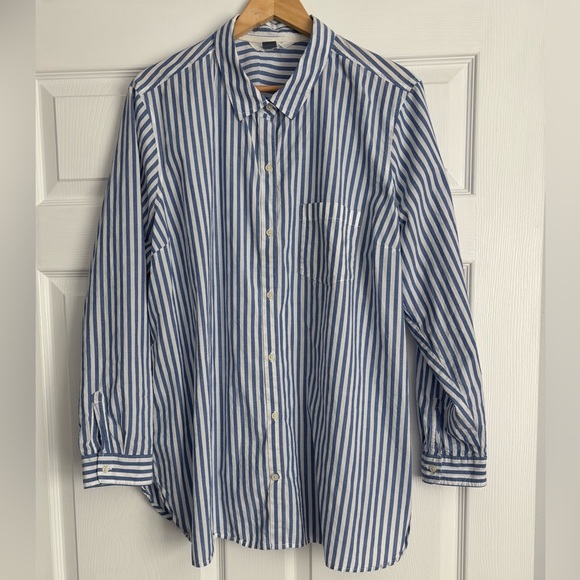 Old Navy Tops - Old Navy Blue and White Striped Women’s The Tunic  Shirt, Size XXL